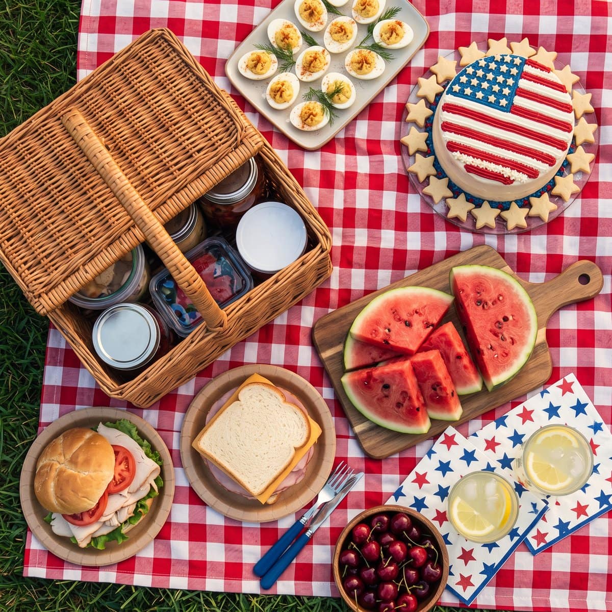 Puzzle image: Picnic Spread Sliding Puzzle