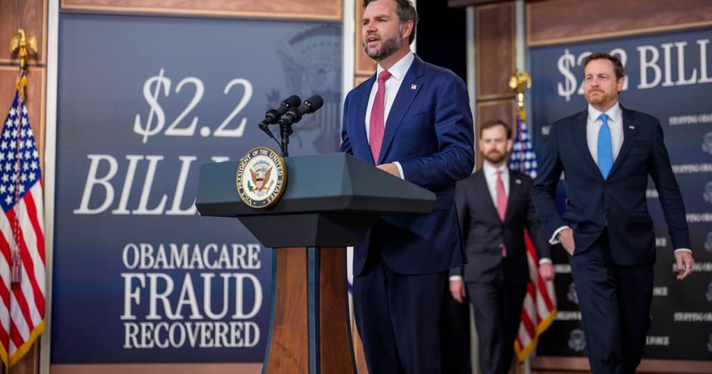 Vice President JD Vance Holds News Conference On Fraud