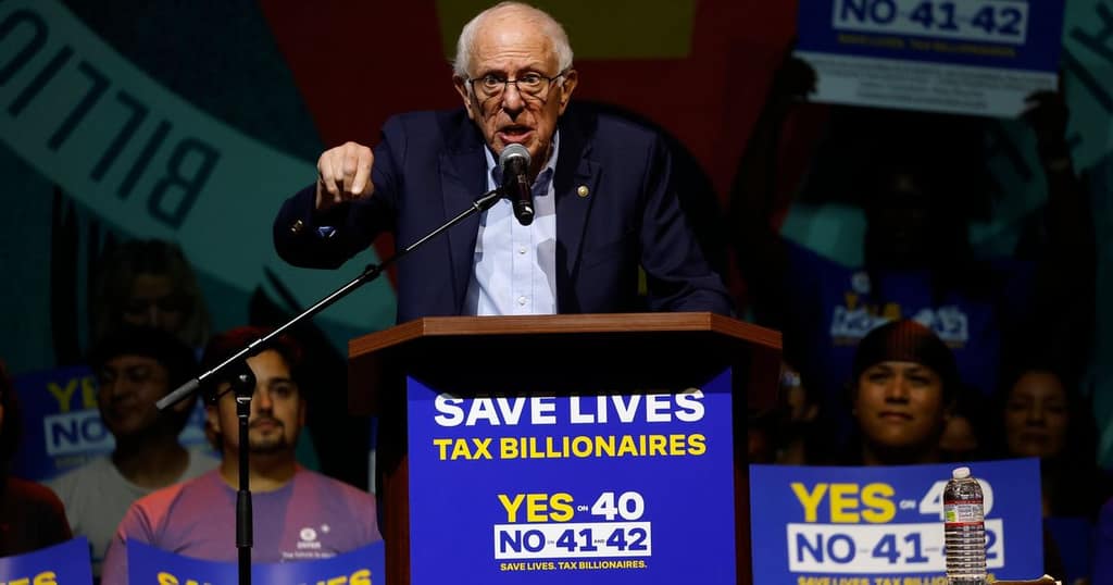 Bernie Sanders Holds A "Ballots Over Billionaires" Rally In Los Angeles With Ro Kanna And Jane Kim