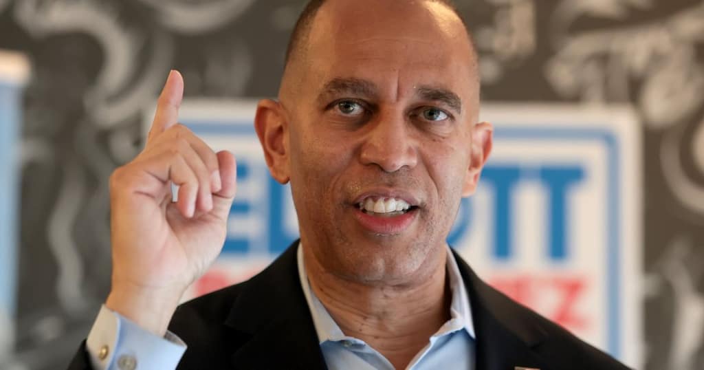 House Minority Leader Hakeem Jeffries Campaigns With House Candidate Eliott Rodriguez In South Florida
