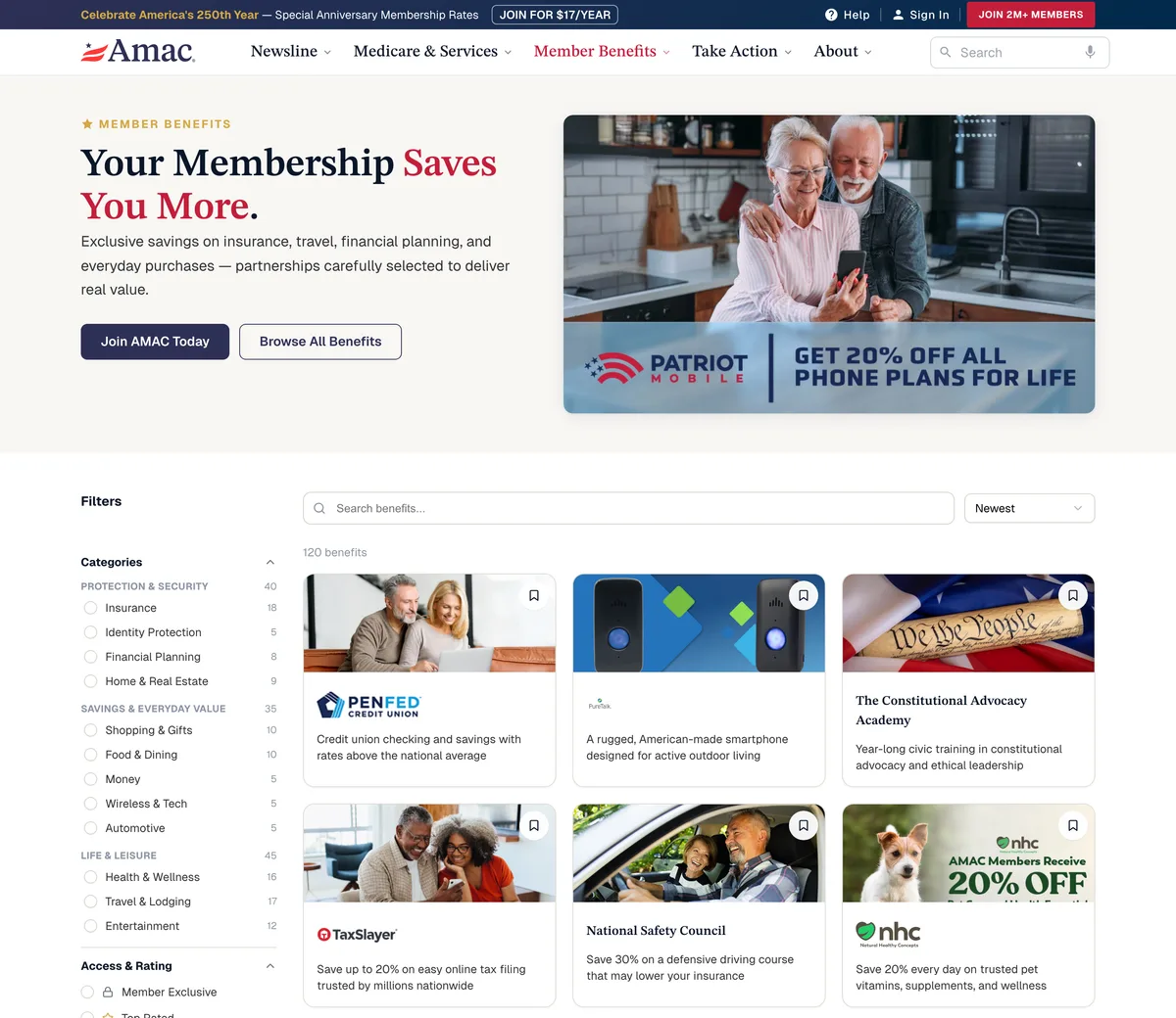 The new member benefits experience