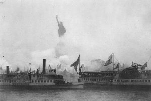 The Statue of Liberty dedication in 1886